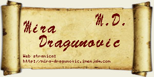 Mira Dragunović vizit kartica